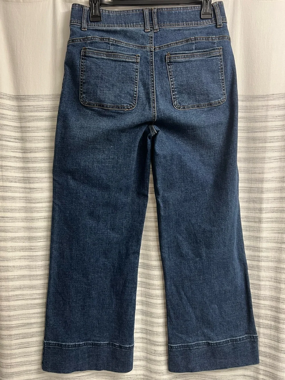 Draper James Wide-Leg Dark Blue Denim Jeans